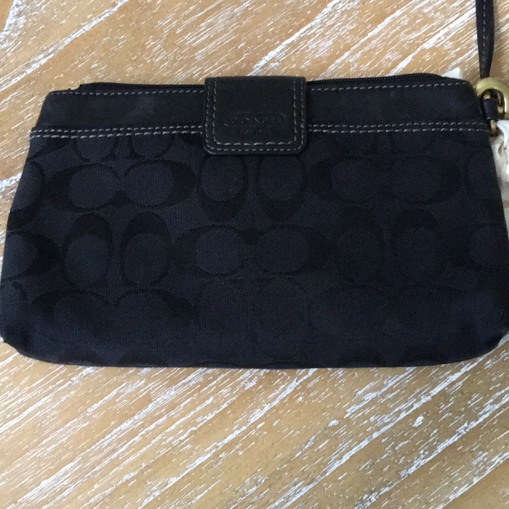 Vintage Coach Black Clutch Purse Bag - Picture 4 of 4